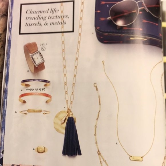 Stella & Dot | Gold Carla Tassel Pendant Necklace Retired - Picture 9 of 13